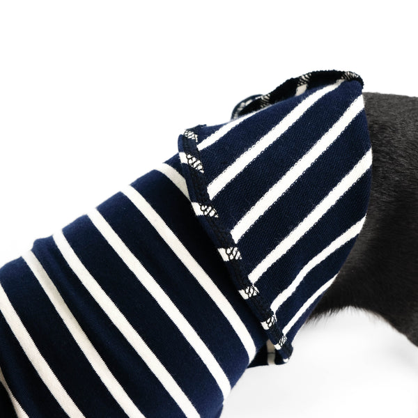 Baumwolle Shirt für Dackel Stripes Navy
