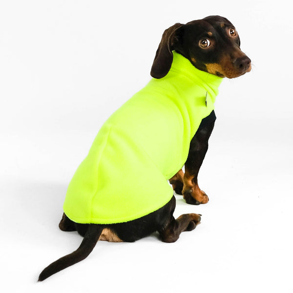 Dackel Fleece Long Shirt 2.0 in Neon Yellow