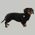 Load image into Gallery viewer, Dachshund Overall Sherpa Black