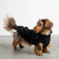 Load image into Gallery viewer, Fleece Shirt Dackel Schwarz – ergonomischer Schnitt für Dackel und Windhunde – handgefertigte Hundekleidung
