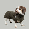 Load image into Gallery viewer, FLEECE SHIRT Dackel Olivgrün