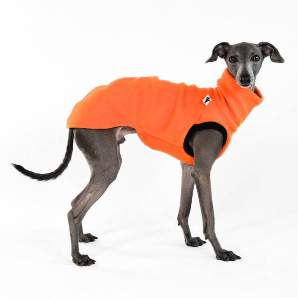 Italian Greyhound Fleece Long Shirt Orange