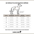Load image into Gallery viewer, Whippet Geschirr Masstabelle