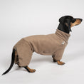 Load image into Gallery viewer, Polar fleece overall for dachshund Walnut