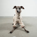Load image into Gallery viewer, Overall Iggy Sand – ergonomischer Schnitt für Dackel und Windspiele – handgefertigte Hundekleidung