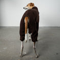 Load image into Gallery viewer, Overall Windhund Espresso – Hundekleidung für Dackel, Windspiele und Whippets – Rückenansicht