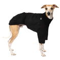 Load image into Gallery viewer, Pullover Windhund Schwarz – hochwertige Hundekleidung für Dackel, Windspiele und Windhunde von Karma Hund Berlin – Ganzkörperansicht am Hund