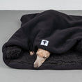 Load image into Gallery viewer, Teddy Hundeschlafsack Schwarz