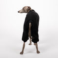 Load image into Gallery viewer, Teddy Overall Iggy Schwarz – Hundekleidung für Dackel, Windspiele und Whippets – Rückenansicht