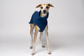 Load image into Gallery viewer, Windhund in bequemen Fleece Long Shirt in Navy Hand made in Berlin