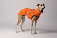 Load image into Gallery viewer, Seitenansicht - Windhund im bequemen Fleece Shirt in Orange