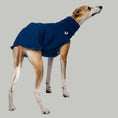 Load image into Gallery viewer, Whippet trägt Fleece Shirt handgemacht aus Berlin bequeme Windhund Mode