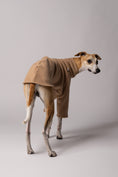 Load image into Gallery viewer, Ansicht von hinten - Windhund in Polar Fleece Pullover in Camel Made in Germany
