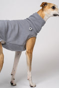 Load image into Gallery viewer, Nahaufnahme: Whippet im Light Grey Long Shirt – angenehmer Tragekomfort für Windhunde