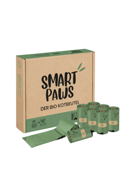 Hundekotbeutel 120 Stück, 8 Rollen, Packung von Smart Paws