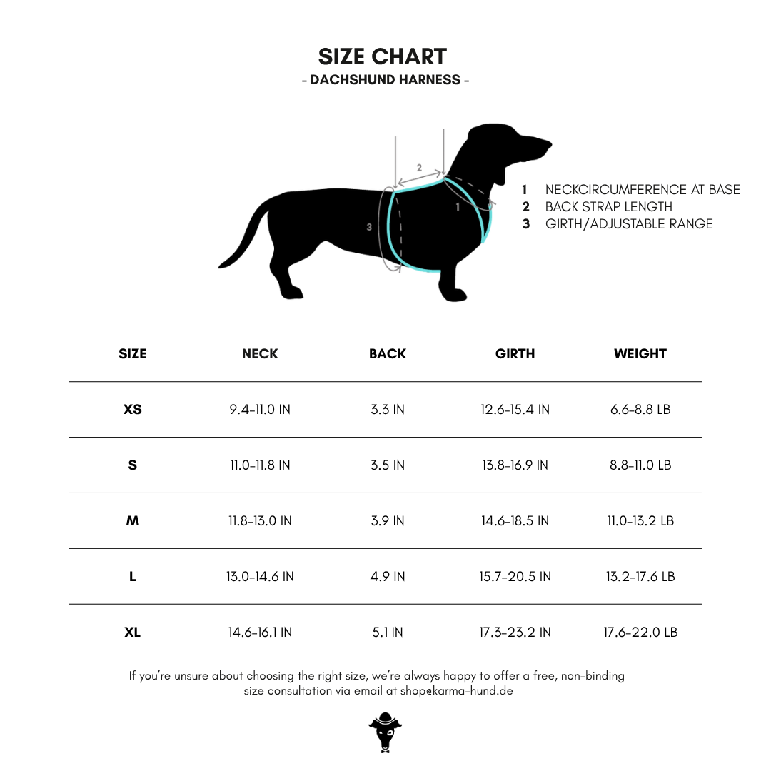 SOFTSHELL DOG ​​HARNESS for Dachshunds Black