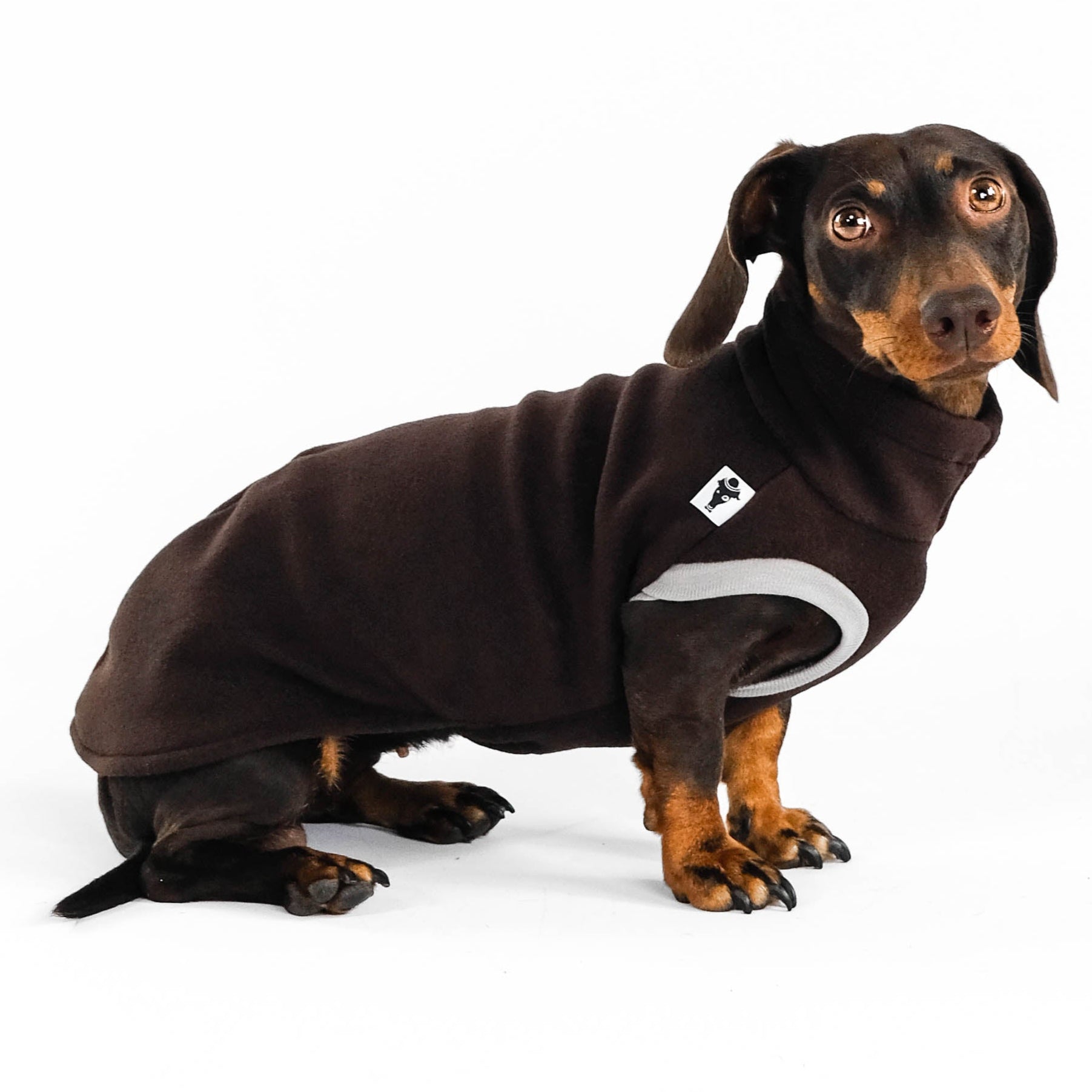 Dackel Fleece Long Shirt 2.0 in Braun