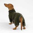 Load image into Gallery viewer, Dachshund Overall Fleece DarkOlive
