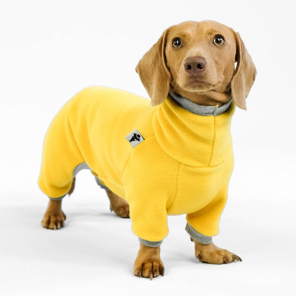 Dachshund Overall in yellow