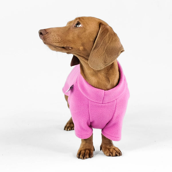 Dachshund Polar Fleece Pullover Bubblegum