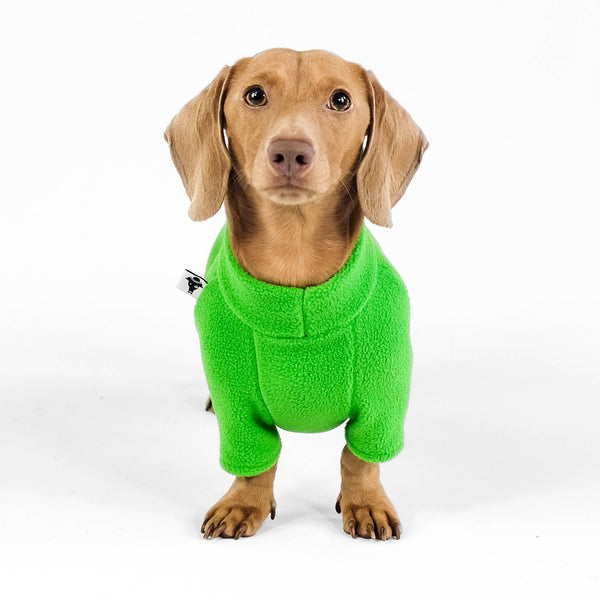 Dackel Fleece Pullover Grass Green