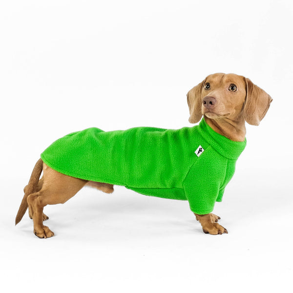 Dackel Fleece Pullover Grass Green