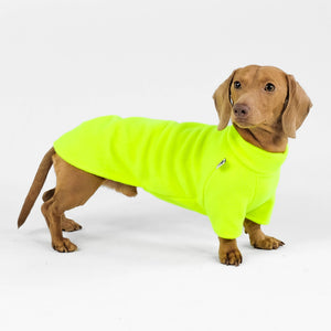 Dackel Fleece Pullover Neon Yellow