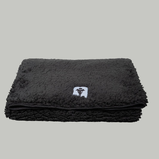Teddy Kuscheldecke Schwarz