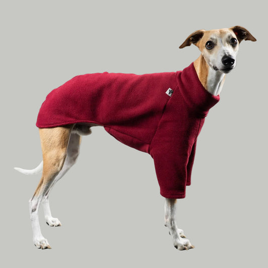 PULLOVER Windhund Weinrot