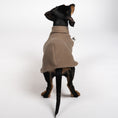 Load image into Gallery viewer, Fleece Shirt Dackel Walnut – Hundekleidung für Dackel, Windspiele und Whippets – Rückenansicht
