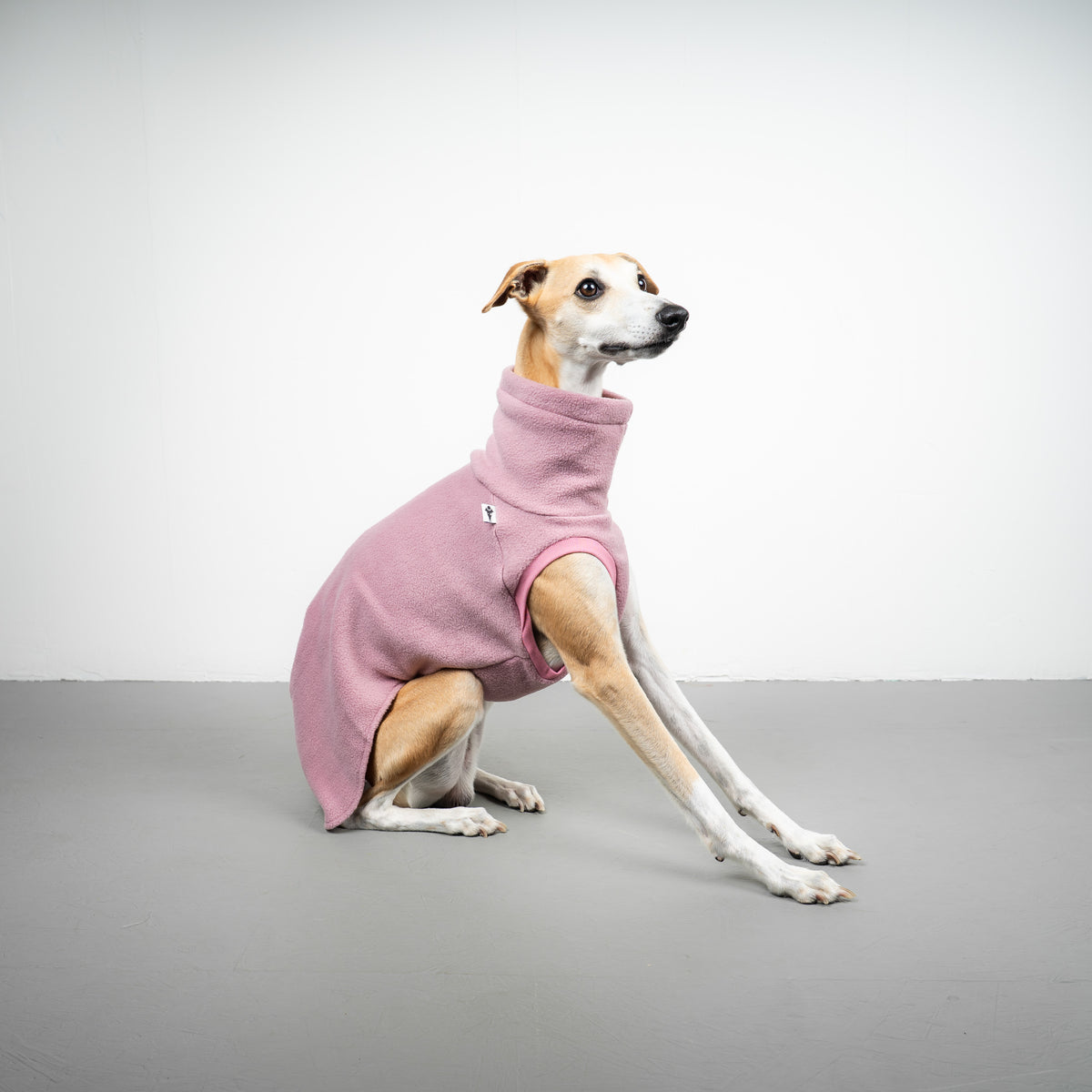 FLEECE SHIRT Windhund Altrosa