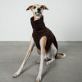 Load image into Gallery viewer, Fleece Shirt Windhund Espresso – ergonomischer Schnitt für Dackel und Windhunde – handgefertigte Hundekleidung
