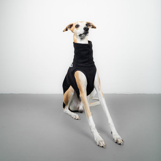 FLEECE SHIRT Windhund Schwarz