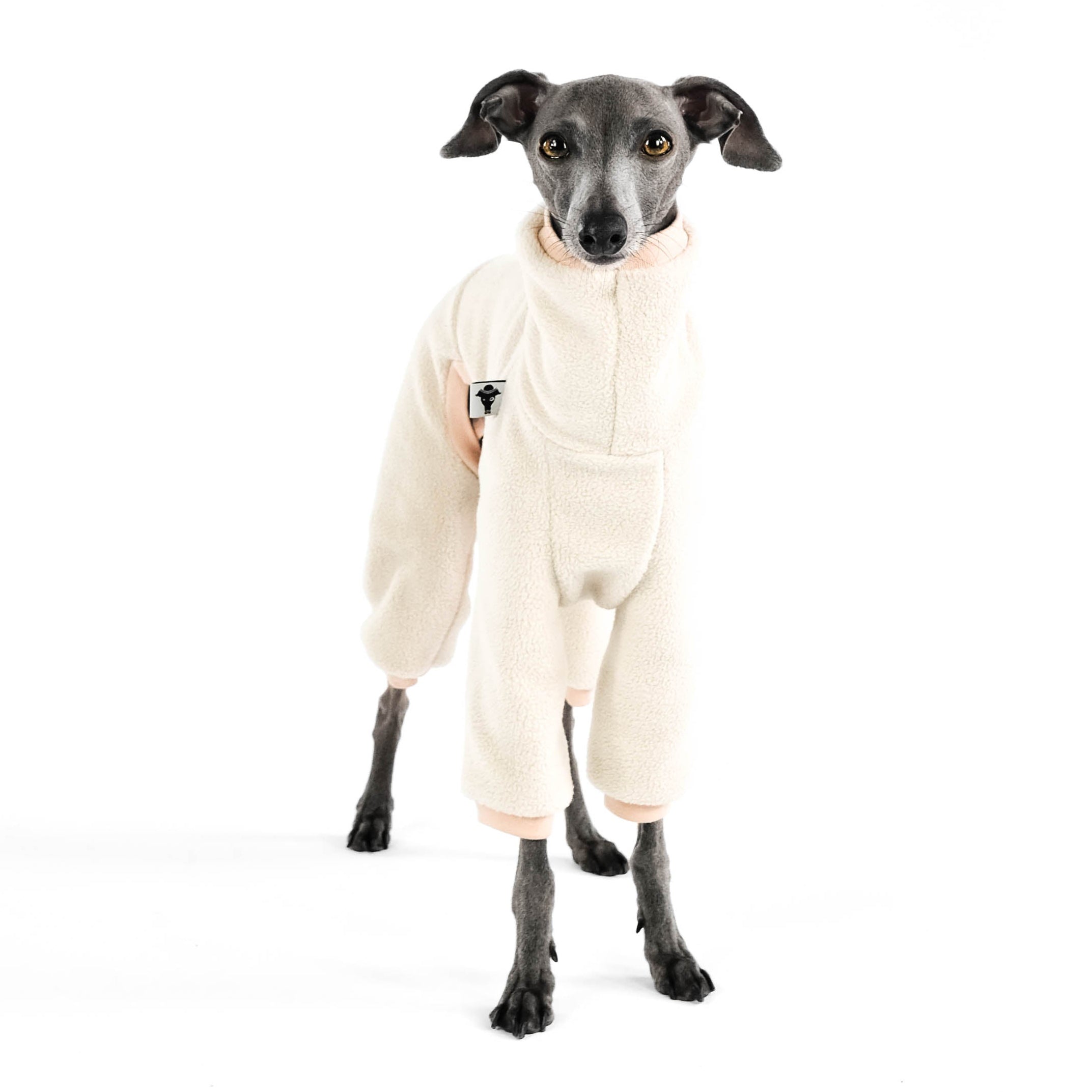 Italian Greyhound Fleece Overall Sand