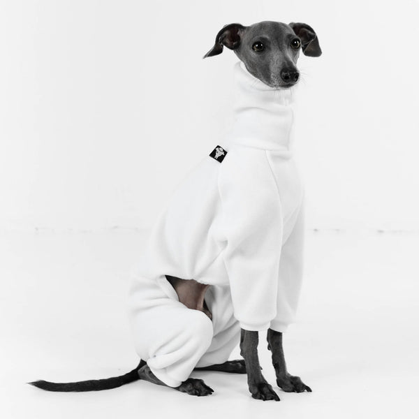 italian greyhound white jumpsuit