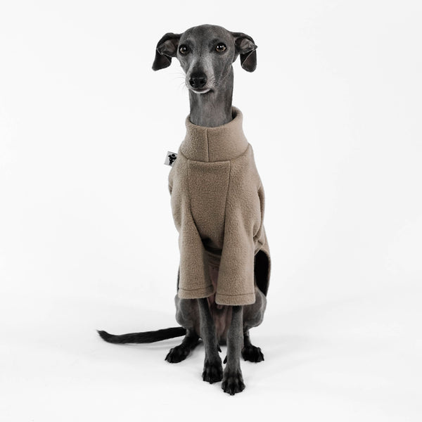 Italian Greyhound Fleece Pullover Walnut