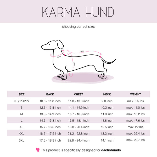 Karma Hund Size Chart 2025