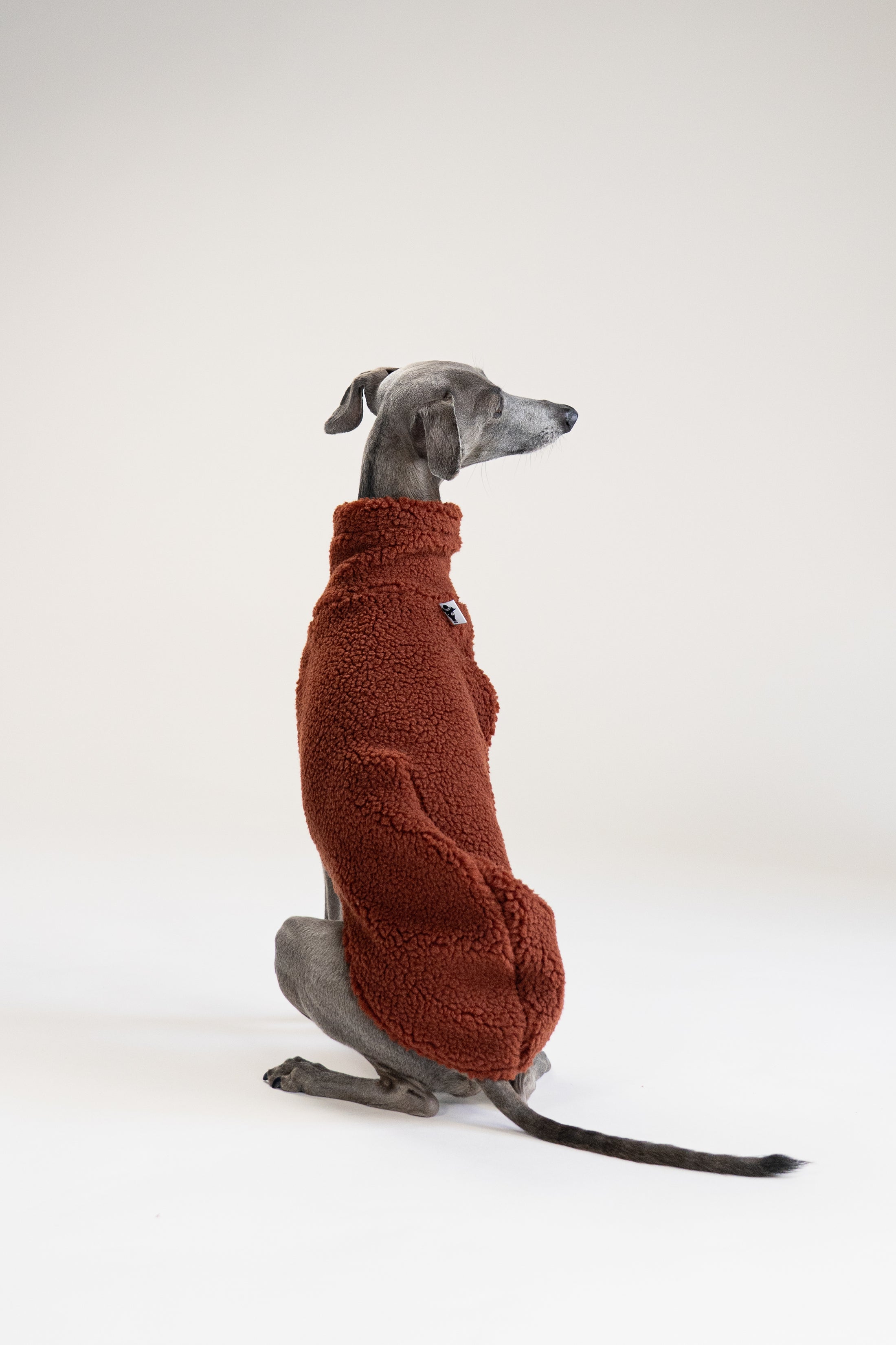 Hundepullover Brown für Windspiele, ärmelloses Design mit elastischem Bund für perfekte Passform