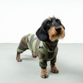 Load image into Gallery viewer, Polar fleece overall for dachshund camouflage 
