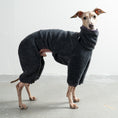 Load image into Gallery viewer, Overall Iggy Anthrazit – Hundepullover und Hundekleidung für Dackel und Windspiele – Seitenansicht am Hund
