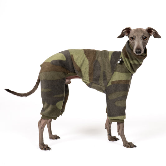 Fleece overall for italian greyhounds Camouflage Vol. 2
