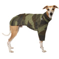 Load image into Gallery viewer, Pullover Windhund Camouflage – hochwertige Hundekleidung für Dackel, Windspiele und Windhunde von Karma Hund Berlin – Ganzkörperansicht am Hund
