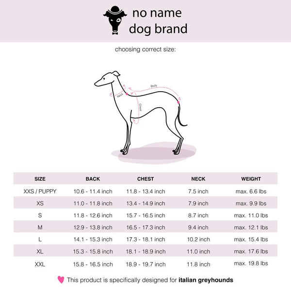 size chart italian greyhound jumpsuit