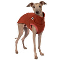 Load image into Gallery viewer, Sweat Shirt Iggy Terracotta – hochwertige Hundekleidung für Dackel, Windspiele und Windhunde von Karma Hund Berlin – Ganzkörperansicht am Hund
