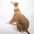 Load image into Gallery viewer, Teddy Overall Windhund Camel – Hundekleidung für Dackel, Windspiele und Whippets – Rückenansicht
