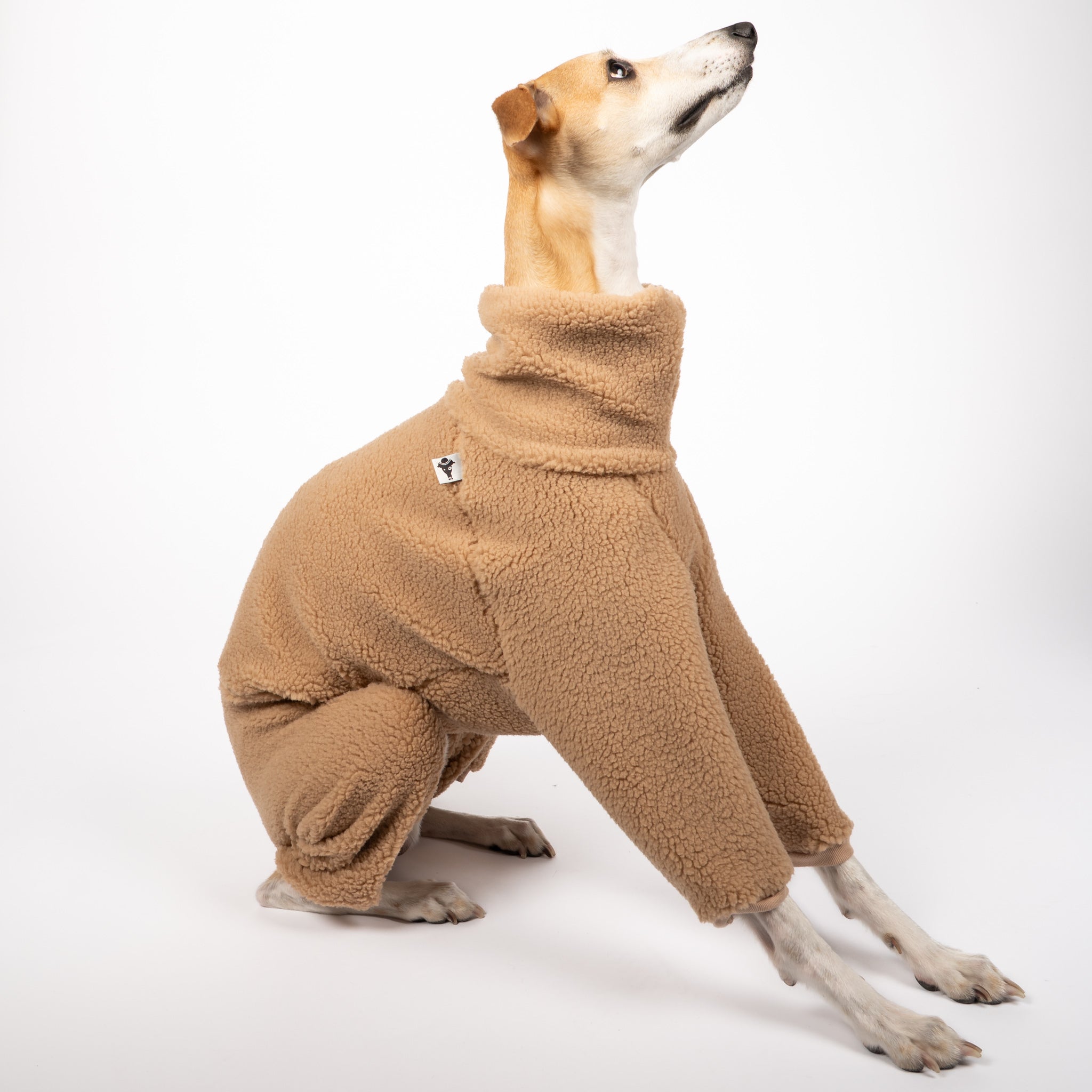 Teddy Overall Windhund Camel – optimale Passform für Windhunde, Whippets und Dackel