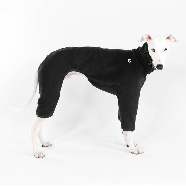 Whippet Fleece Overall Schwarz