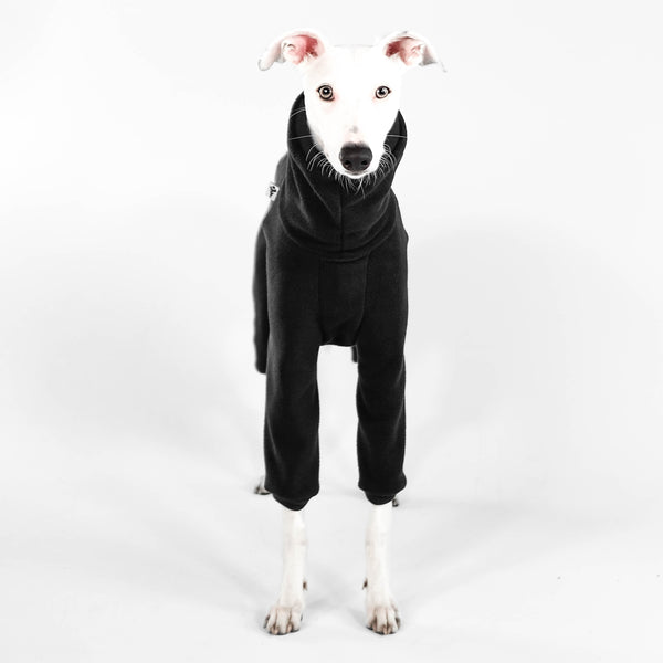 Whippet Fleece Overall Schwarz