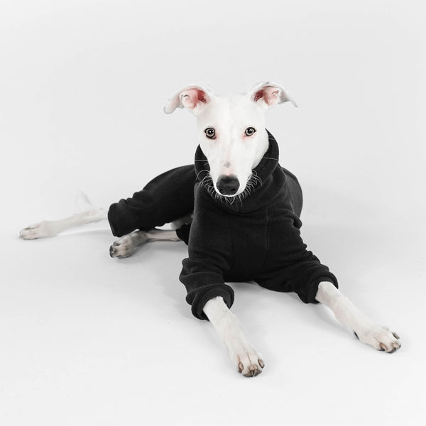 Whippet Fleece Overall Schwarz