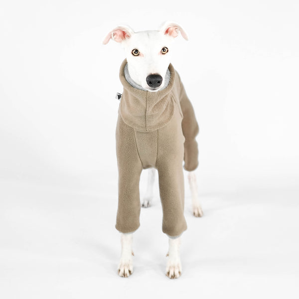 Whippet Fleece Onesie Walnut